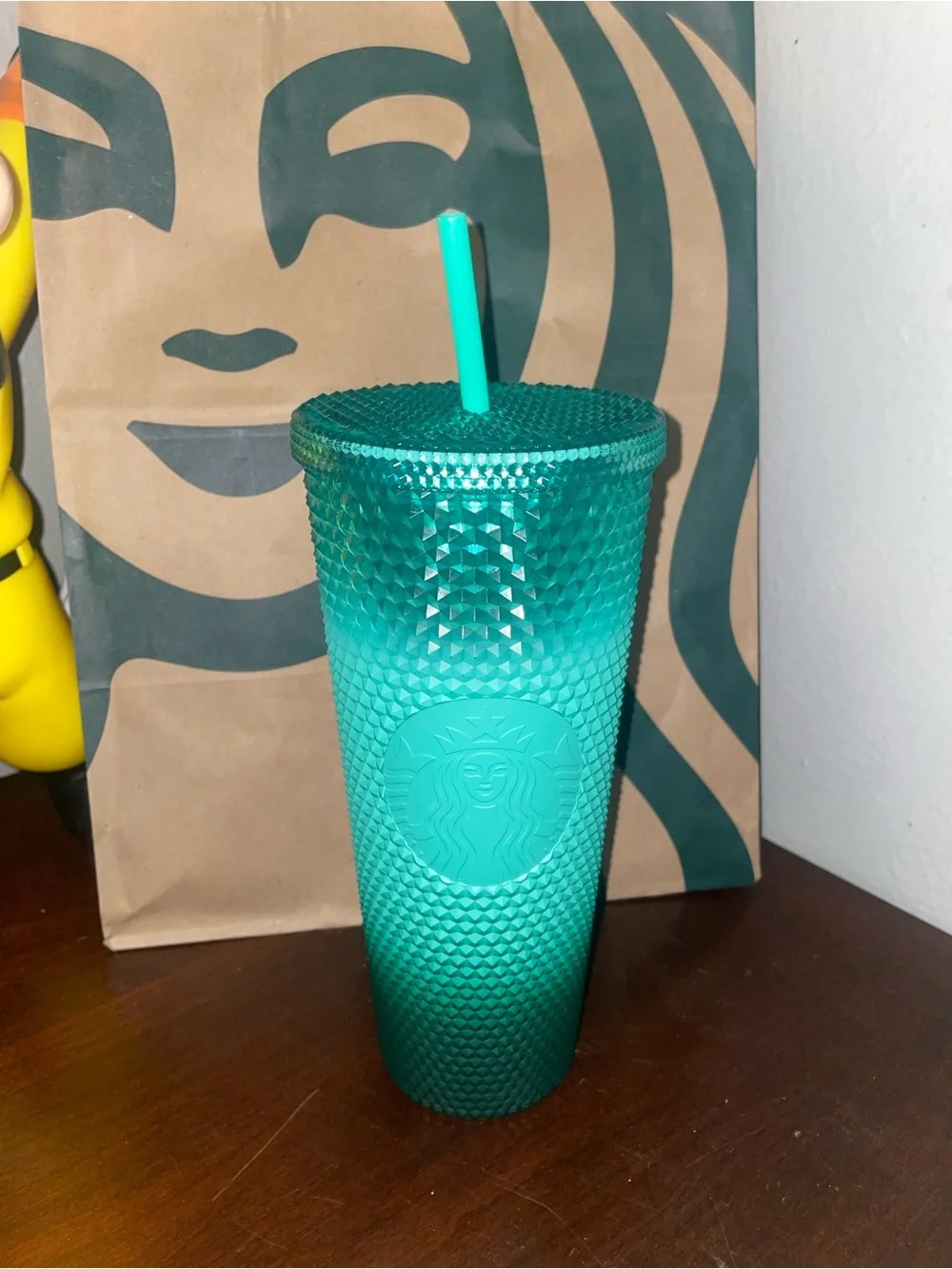 Starbucks Turquoise Textured Studded Tumbler
